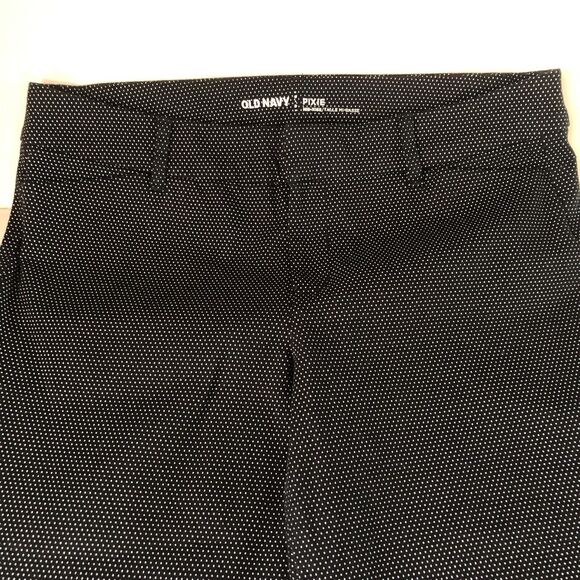 Old Navy Women's Pixie Mid Rise Crop Pants Tiny Dots Size 10 - Picture 9 of 13